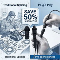 Kit de Conector de Fibra Óptica Mini SC Impermeable IP68 con Adaptador, Tapa Antipolvo y Junta Tórica para FTTH Exterior 5G, Sin Empalmes, Instalación Rápida