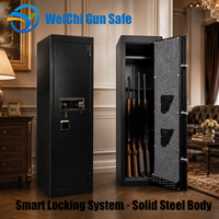 Caja Fuerte para 8 Armas Largas de Acceso Rápido para Seguridad en el Hogar, Gabinete para Armas Largas con Cerradura Electrónica Digital y Bolsas para Pistolas y Pernos de Montaje