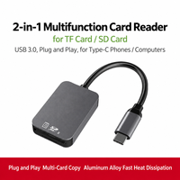 Lecteur de cartes USB 3.0 haute vitesse SD TF MicroSD 2 en 1 pour iPhone Android GoPro DJI Drone Dash Cam Action Cam Adaptateur de carte mémoire