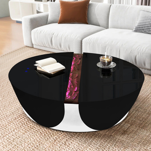 <span class=keywords><strong>Tavolino</strong></span> da Caffè con Camino Elettrico Intelligente, Controllo Touch, Effetto Fiamma LED, Arredamento Moderno e Lussuoso per Soggiorno - Product Image 2