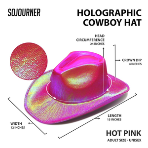 Chapeau <span class=keywords><strong>de</strong></span> Cowboy rose Fluorescent pour fête <span class=keywords><strong>de</strong></span> <span class=keywords><strong>carnaval</strong></span>, chapeau Laser Composite, Style occidental, couleur magique - Product Image 3