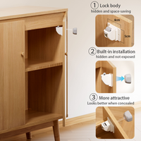Verrou de sécurité invisible pour enfants pour tiroirs et armoires, kit de protection magnétique pour bébés, aucun perçage requis