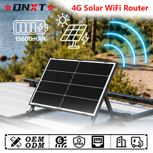 Router solar 4G DNXT resistente a la intemperie, router de internet solar LTE Cat4 WiFi 6, router wifi solar con ranura para tarjeta SIM, batería de 15600 mAh - Product Image 1