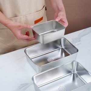 Caja de conservación de alimentos <span class=keywords><strong>Rectangular</strong></span> de acero inoxidable 304, caja de almacenamiento para preparación de Almuerzo - Product Image 5