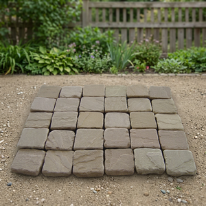 Adoquines de Piedra Arenisca Marrón Otoñal Modernos para Paisajismo de Entradas con Superficie Cincelada - Product Image 1