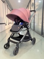 Poussette bébé pliable légère de haute qualité à 4 roues avec berceau, cadre en alliage d'aluminium, capacité de charge de 15 kg, Baypie BP168