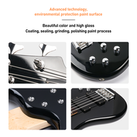 Vente en Gros pour Guitare Basse Électrique 5 Cordes Smiger avec Ampli 15W, Instrument Passif Complet 5 Cordes