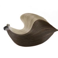 Extensions de cheveux humains lisses à pointe plate, prêtes à être expédiées, 20 pouces, 100% cheveux Remy chinois, pointe à la kératine, cuticules intactes