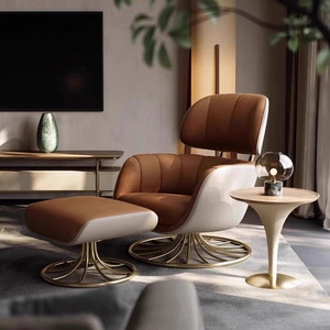 Chaise de canapé simple en cuir de luxe léger de style <span class=keywords><strong>italien</strong></span> Design moderne Chaise de loisirs pour le salon Cave à <span class=keywords><strong>vin</strong></span> Nouvelle édition - Product Image 3