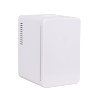 Mini-réfrigérateur de voiture 6L compact à semi-conducteurs, refroidisseur de soins de la peau, alimentation AC/DC pour chambre et bureau, blanc