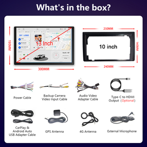 8GB + 256GB 13 inch Màn hình OLED Máy nghe nhạc FM autoradio đa phương tiện màu xanh răng Android đài phát thanh xe - Product Image 4