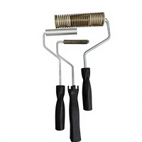 Rouleau de nettoyage industriel de qualité professionnelle en aluminium et fibre de verre, robuste, avec poignée en plastique, pour coins et surfaces à bulles, OEM