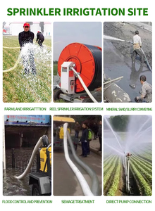 <b>Green</b> Diesel Driven Agricultural Irrigation <b>Pump</b> with Wheels and Red Engine Housing - Product Image 6