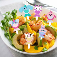 Fruits animaux mignons boîte à bento décor fourchettes gâteau petites fourchettes à dessert fourchettes Mini dessin animé dent choix de nourriture pour les enfants