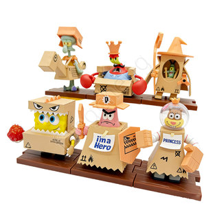 Mercancía <span class=keywords><strong>de</strong></span> Anime <span class=keywords><strong>de</strong></span> PVC, <span class=keywords><strong>Esponja</strong></span> Amarilla con sus Amigos, Caja Misteriosa, Juguetes en Cápsula, Juguetes Gacha - Product Image 3