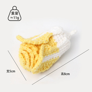 Colgante de repollo hecho a mano con ganchillo, adorno de llavero tejido, adorno de muñeca tejida para bolso. - Product Image 2