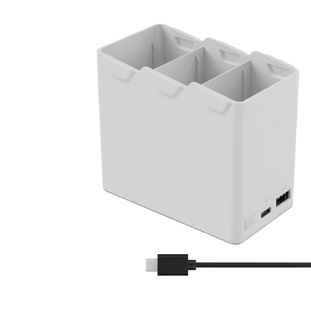 For Compatible Mini 3 Pro Two-Way Charging Hub for Drone (Charges Remote Controller and Three Batteries) ABS Material