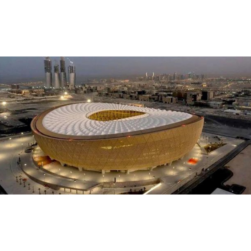 Высококлассный Спортивный стадион Qatar Doha, крупномасштабный открытый современный дизайн, архитектурная мембрана, спортивная площадка PTFE/ETFE, индивидуализированная