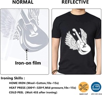 Logo Transfer Panas Reflektif Kustom Film PET - Vinyl Reflektif Perak Visibilitas Tinggi untuk Pakaian dan Perlengkapan Keselamatan