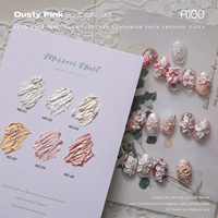 JTING Clay Sculpt Dusty Pink 3D Sculpture Gel 6 Warna Tanpa Perlu Dibersihkan Bebas HEMA/TPO Gel Poles Padat untuk Seni Kuku DIY Salon OEM