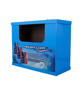 Custom Pos Reclame Gegolfd Papier Pakket Floor Display Box Kartonnen Dump Bin Vloer Display Voor Promotie