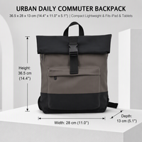 Sac à dos de voyage extensible personnalisable, imperméable, avec compartiment pour ordinateur portable et poche avant