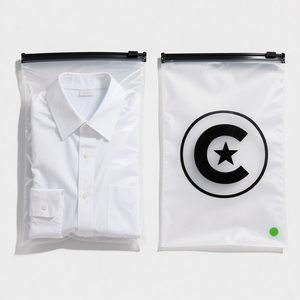 PE/CPE製 スライドジッパーバッグ マット半透明 巾着袋 衣類・靴・Tシャツ用 名入れ可 - Product Image 3