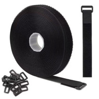 Dansky – Lot de serre-câbles 100 % nylon écologiques, résistants à la chaleur, auto-adhésifs avec fixation à boucle et crochets sur une face, adhésion puissante