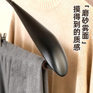 Cintre de luxe en bois de hêtre, forme rectangulaire, avec crochet, antidérapant, sans trace, pour épaules larges et grands magasins de vêtements - Product Image 4