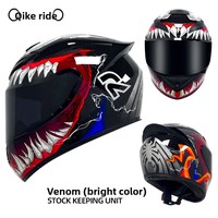 Casque de moto intégral Qike en ABS pour l'hiver, homologué ECE, certifié 3C, design graphique toutes saisons pour les motards hommes et femmes