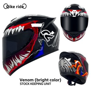 Casque de moto intégral Qike <span class=keywords><strong>en</strong></span> ABS pour l'hiver, homologué ECE, certifié 3C, design graphique toutes saisons pour les motards hommes et femmes - Product Image 3
