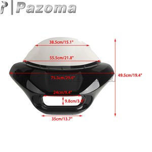 Carénage de phare Plug & Play pour <span class=keywords><strong>Harley</strong></span> Fat Bob M8 2018-2024 FXFB/FXFBS |   <span class=keywords><strong>Masque</strong></span> de style requin avec pare-brise de 9 pouces et kit de montage - Product Image 5