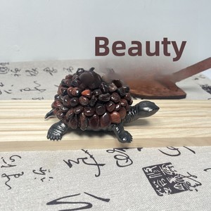 11.5cm 인기상품 천연 크리스탈 텀블 스톤 클러스터 행운 장수 작은 원석 거북이 창의적인 공예 장식품 - Product Image 3