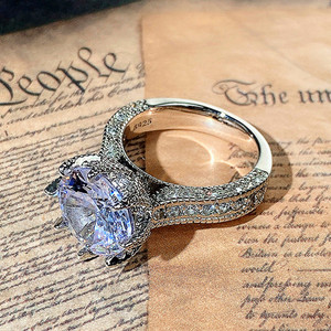 Anello Nuziale Grande Stile Pietra, Elegante Anello da Dito per Donna - Product Image 3