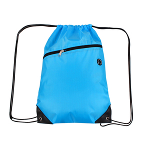 New Fashion Custom Logo Sport Gym 210D Polyester <b>Drawstring</b> Backpack String <b>Drawstring</b> Sports <b>Bag</b> with Zipper Headphone Hole - Product Image 3