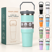 Gourde Sportive Isotherme Monochrome 30oz avec Paille et Bouchon Chug, Base Porte-Gobelet à Poignée Articulée en Acier Inoxydable pour Fitness et Voyage