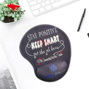 Cheap Price Ergonomic Silicone Gel Filled Soft Cloth Top Pu Base Mouse Pad With Wrist Rest Support
