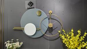 Nouveau luxe 91X70cm chinois fer horloge décoration lumière élégante tenture murale pour salon canapé fond livraison directe - Product Image 5