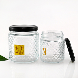 Vente en gros de pots en verre ronds transparents pour aliments, 100 ml, 150 ml, 200 ml, 275 ml, 380 ml, 500 ml, avec couvercle, pour miel, <span class=keywords><strong>confiture</strong></span>, bonbons - Product Image 5