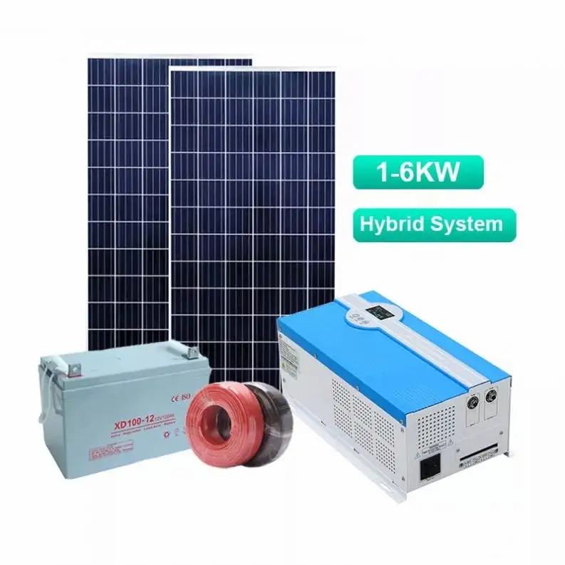 Power Solar 2KW System Home Off Grid Kit 3000W 4000W 5000W Solar Energy Systems
