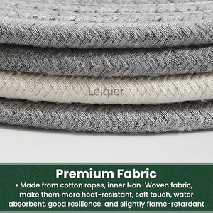 Logo personnalisé grands sous-verres style classique perlé hick résistant à la chaleur tapis en coton protéger <span class=keywords><strong>comptoir</strong></span> de cuisine avec napperons - Product Image 3