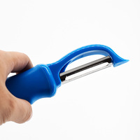 Éplucheur de fruits et légumes en acier inoxydable bleu, outils d'épluchage, râpe, gadgets de cuisine, vente en gros