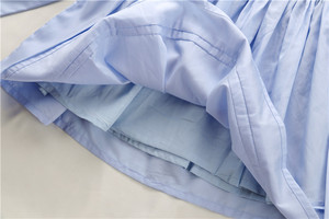 Vestidos de Verano para Bebés y Niñas Pequeñas, Color Azul Florido, con Lazo, Hechos a Mano, Estilo Princesa, para Bodas, de Algodón, Ropa Infantil B102, Venta al Por Mayor - Product Image 5