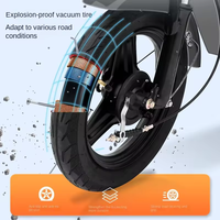 Bicicleta Eléctrica Urbana de 48V 350W, Ebike con Motor Trasero sin Escobillas, Cuadro Robusto, Frenos de Tambor Delanteros y Traseros, para Desplazamientos Diarios en la Ciudad