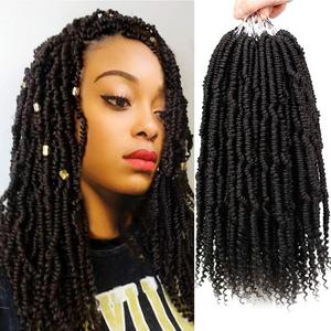 Perruques africaines en gros très demandées, 14 pouces, 70g, fibres haute température, extensions de tresses au crochet Bomb Twist - Product Image 1