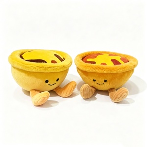 <b>Egg</b> Tart Plush <b>Toy</b> Pastry Plushie Food-Shaped Stuffed Animal Dessert-Themed Soft <b>Toy</b> PP Cotton Filling Halloween for 0-24 Months - Product Image 1
