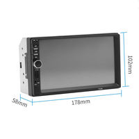 Autoradio double DIN avec écran tactile capacitif rétractable HD, USB/AUX/TF, lecteur MP5