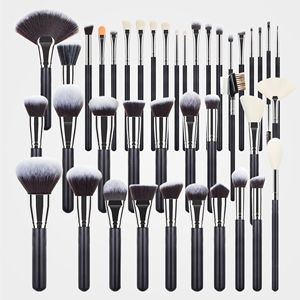 Pinceaux de maquillage individuels de haute qualité, grands pinceaux éventail pour poudre, fond de teint et fard à paupières, pinceaux cosmétiques de beauté - Product Image 1