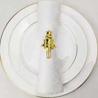 Anneaux de serviette de Noël en métal Casse-Noisette Garde d'honneur en stock