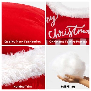 Feestelijk Pluche Gezellig Kerst Hondenbed Vakantie Rode Slee Dierenbed Voor Honden En Katten Met Wasbare En Zeer Duurzame Hoes - Product Image 3